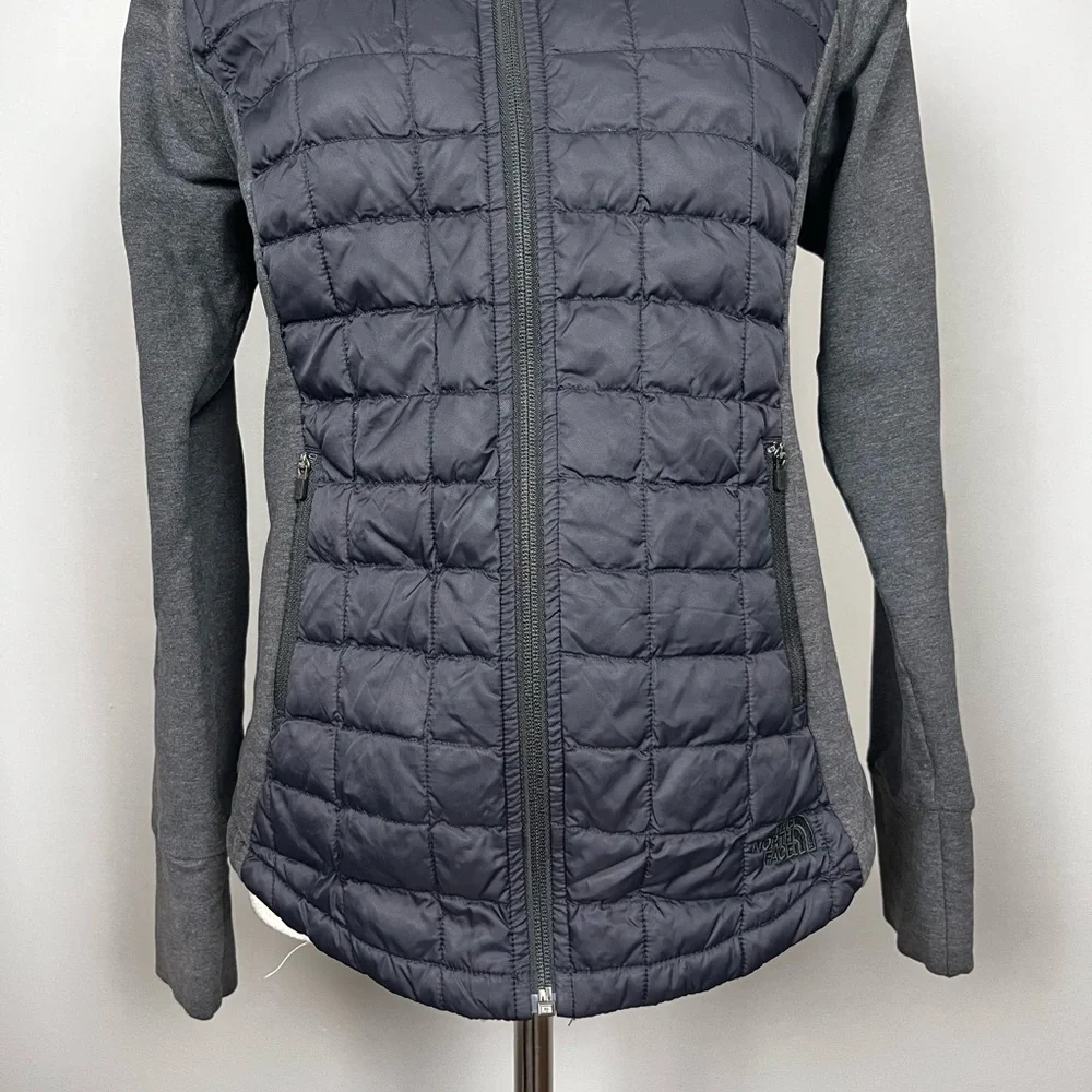 Women's The North Face‎ Endeavor Thermoball Black & Gray Hooded Jacket SZ S